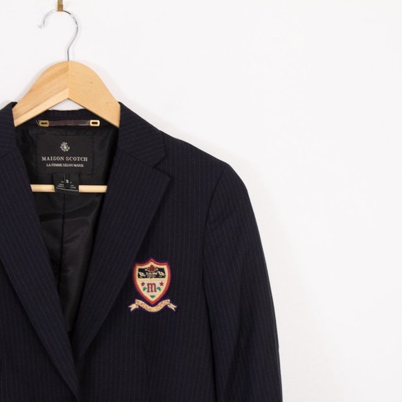 *Maison Scotch Black Pinstripe Blazer - Picture 6 of 7